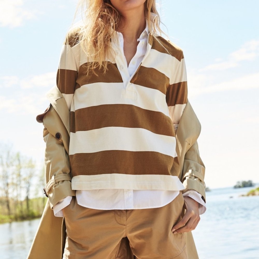 J. Crew Long Sleeve Striped Rugby, Sz Small